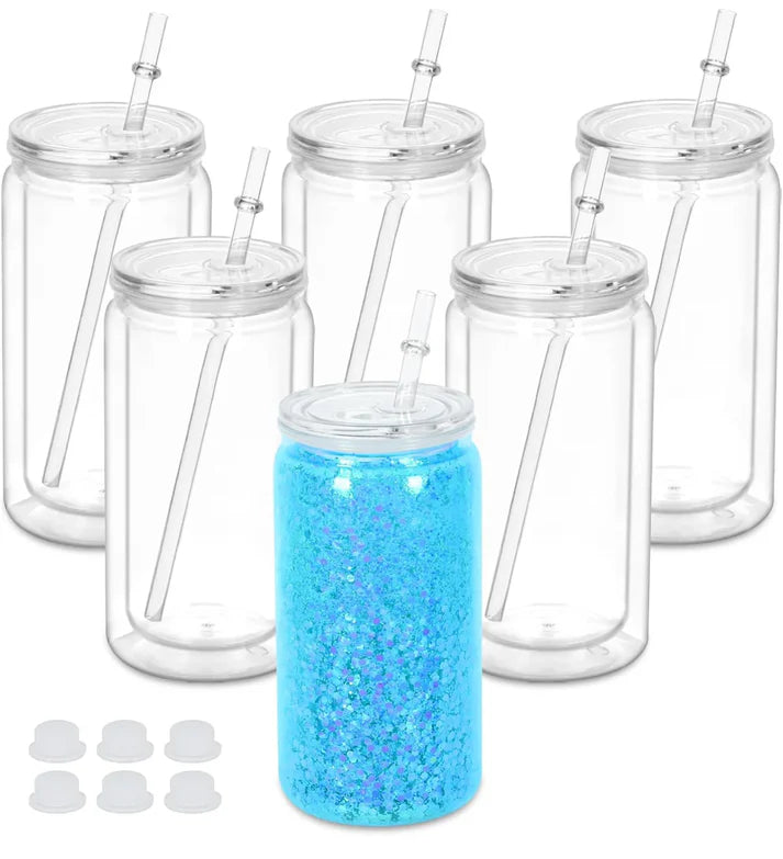 16oz Acrylic Snow Globe Cup (No handle)